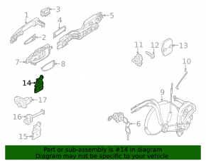 Петля двери верхняя передняя левая Infiniti G25 G35 G37 4d 06-14