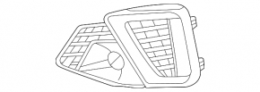 Решетка переднего бампера правая Audi A4 B9 20-25 хром под радар, S-line
