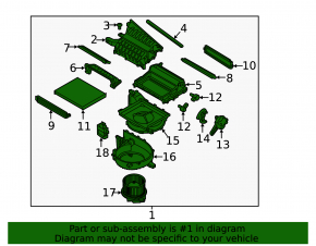 Ventilație carcasă încălzire Kia Niro 17-19 HEV, PHEV (3 piese)