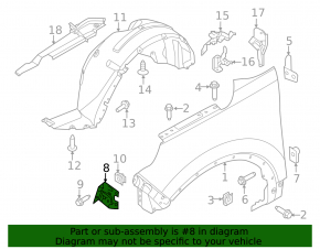 Suport aripi dreapta față Ford Explorer 11-19