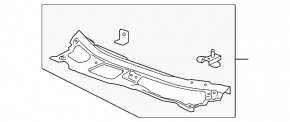 Поддон дворников металл Chevrolet Equinox 10-17