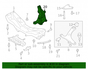 Arbore punte față dreapta Subaru WRX 15-21