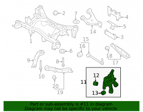 Цапфа задняя правая Subaru Impreza WRX GH 09-11 2.5T