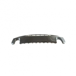 Накладка заднего бампера нижняя Jeep Cherokee KL 14-18 под 2 трубы, структура, Trailhawk