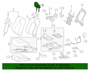 Tetieră stânga față Toyota Camry v70 21-21 material textil bej