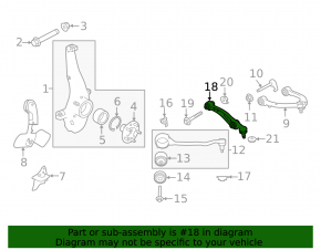 Braț de control inferior, față stânga, spate, Land Rover Discovery 17-23