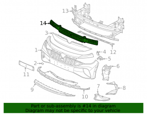 Абсорбер переднего бампера Volkswagen ID.4 21-22 треснут