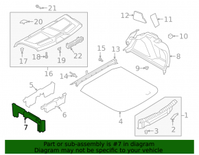 Пенопласт багажника VW Jetta 19-26