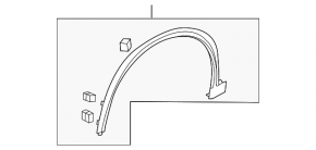 Ornament aripă stânga față Acura MDX 22-26