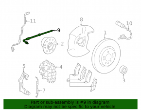 Шланг тормозной передний левый Mercedes R-class W251 06-13