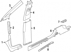 Накладка порога передняя левая Volkswagen ID.4 21-22 черная