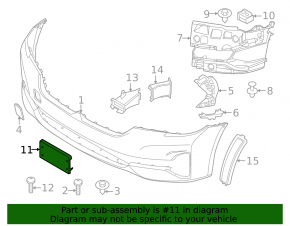 Рамка под номер переднего бампера BMW 5 G30 21-23 Basis