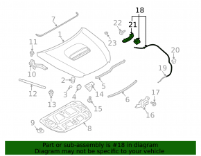Ручка открытия замка капота Subaru Outback 10-14