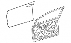 Дверь голая передняя левая Toyota Prius 50 Prime 17-18