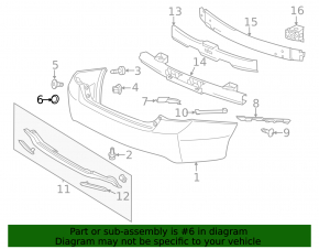 Capac cârlig de remorcare bara spate Acura TLX 15-20