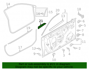 Молдинг двери передний левый Audi A5 F5 18-25 хром