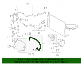 Трубка кондиционера конденсер-компрессор Mazda6 09-13 2.5