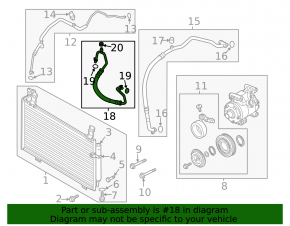 Трубка кондиционера конденсер-компрессор Mazda CX-5 17-21 2.5