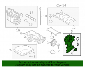 Передняя крышка двигателя Mitsubishi Outlander 22-26 2.5