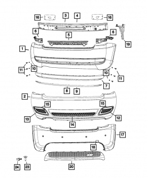 Молдинг заднего бампера Fiat 500 12-17