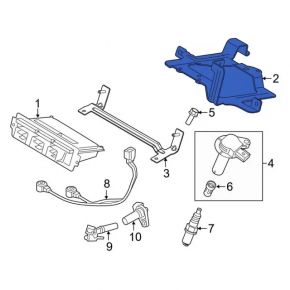 Кронштейн блока ECU компьютер двигателя Ford Explorer 13-19 3.5