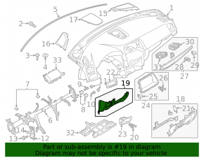 Накладка колени водителя Mazda CX-5 13-16 черн