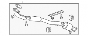 Tubul de admisie cu catalizator pentru Chevrolet Malibu 13-15 2.5 cu 2 tevi