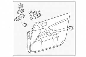 Обшивка двери карточка передняя правая Lexus IS250 IS300 IS350 06-08
