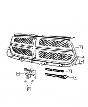 Эмблема надпись Dodge решетки радиатора grill Dodge Durango 11-12