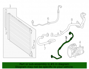 Conductă de aer condiționat condensator-compresor Mercedes GLC-class X254 43 AMG 23-25