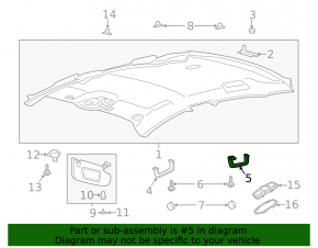 Ручка потолка задняя правая Ford Fusion mk5 17-20 серая