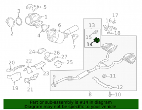 Suport țeavă de eșapament stânga pentru Land Rover Range Rover Velar 18-23 2.0T