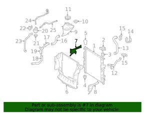 Дефлектор радиатора правый Mercedes W164 ML M272 M273