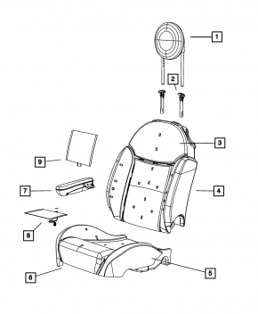 Водительское сидение Fiat 500 12-13 без airbag