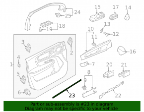Garnitură interior din sticlă față dreapta Volvo XC40 19-25