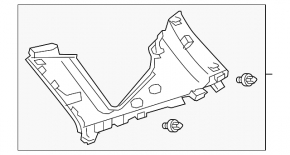 Накладка задней стойки правая Toyota Prius V 12-17 серая