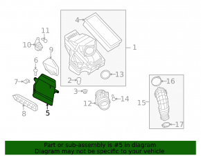 Воздухоприемник Audi A4 B8 09-12 2.0T