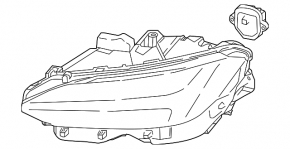 Фара передняя правая в сборе Volvo V90 17-18 T5, T6 LED code: JB05