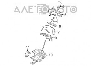 Ручка КПП Lexus RX300 RX330 RX350 RX400h 04-08 кожа+никель черн