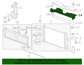 Grila radiatorului superior Chevrolet Cruze 16-