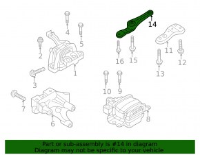 Подушка двигателя задняя Audi Q3 19-25 2.0