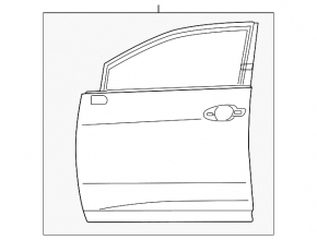 Дверь голая передняя правая Lexus RX350 RX450h 10-15