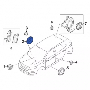 Сабвуфер Ford Edge 19-24 Bang & olufsen
