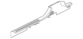 Накладка порога передняя левая Volkswagen ID.4 23-26 черная
