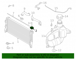 Подушка радиатора верхняя левая BMW X1 F48 16-22 B46 резина