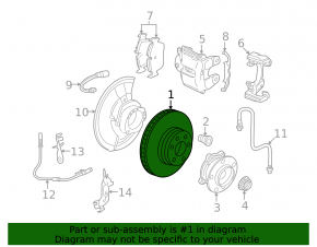 Диск тормозной передний левый BMW X5 F15 14-18 N63