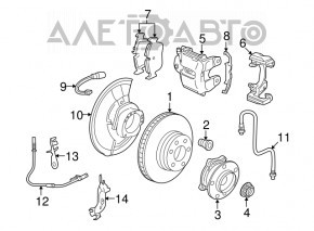 Диск тормозной передний левый BMW X5 F15 14-18 N63