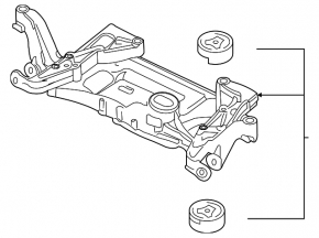 Подрамник передний VW CC 08-17