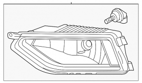 Far de ceata PTF dreapta VW Atlas 18-20 Dorest