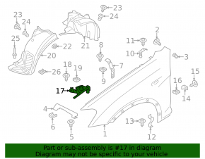 Кронштейн крыло-фара правый BMW X3 F25 11-17